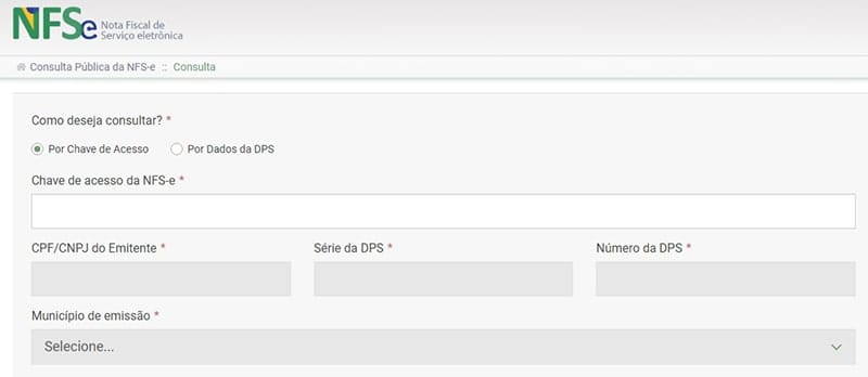 Como consultar NFS-e no portal nacional